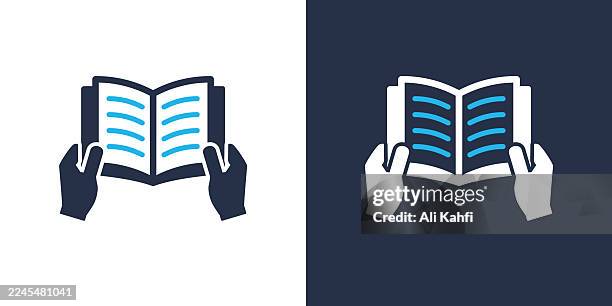 reading glyph solid icon. solid icon that can be applied anywhere, simple, pixel perfect and modern style. - audiobook stock illustrations