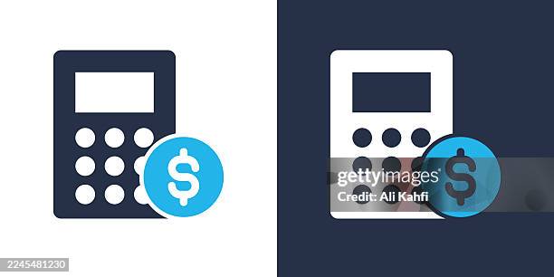 calculation glyph solid icon. solid icon that can be applied anywhere, simple, pixel perfect and modern style. - down payment stock illustrations