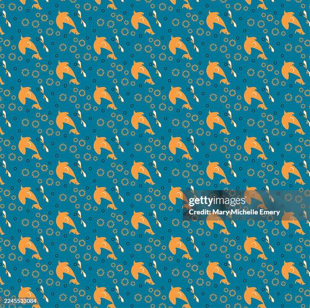 jumping fish pattern - fish jumping stock illustrations