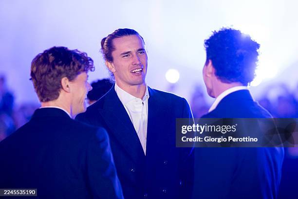 German tennis player Alexander Zverev attends the Blue Carpet during the Nitto ATP Finals 2025 on November 7, 2025 in Turin, Italy.