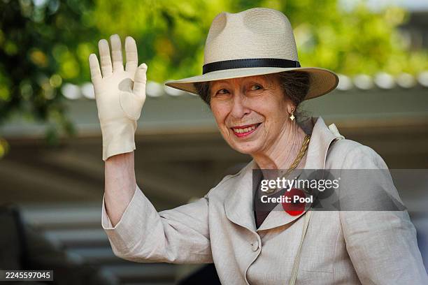 Her Royal Highness Princess Anne visits the Gallipoli Barracks on Remembrance Day on November 11, 2025 in Brisbane, Australia. Princess Anne is...