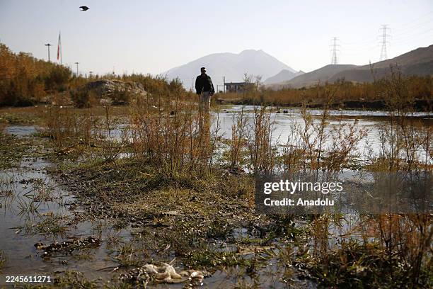 View of Lavasan River, once considered one of Tehran's most water-rich rivers, which has largely dried up as other lakes and rivers reach critical...