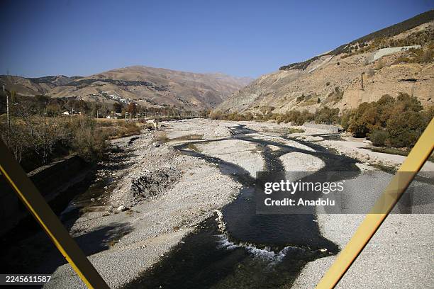 View of Lavasan River, once considered one of Tehran's most water-rich rivers, which has largely dried up as other lakes and rivers reach critical...