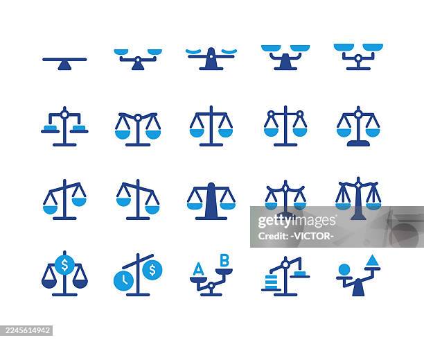 stockillustraties, clipart, cartoons en iconen met scale icons - classic graphic series - weegschaal