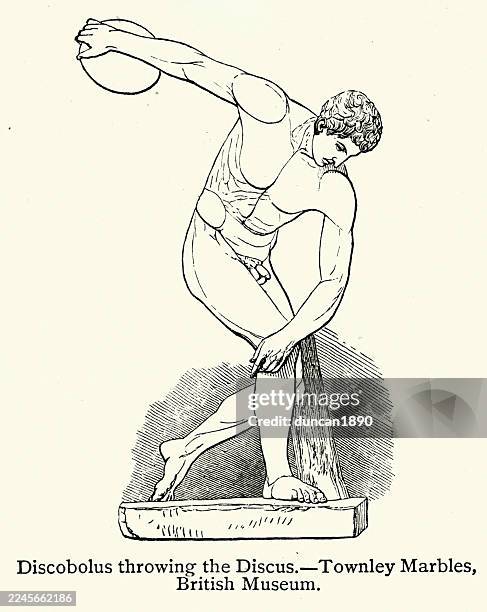 Discus Historical 33 Discus Throw Drawing High Res Illustrations - Getty Images