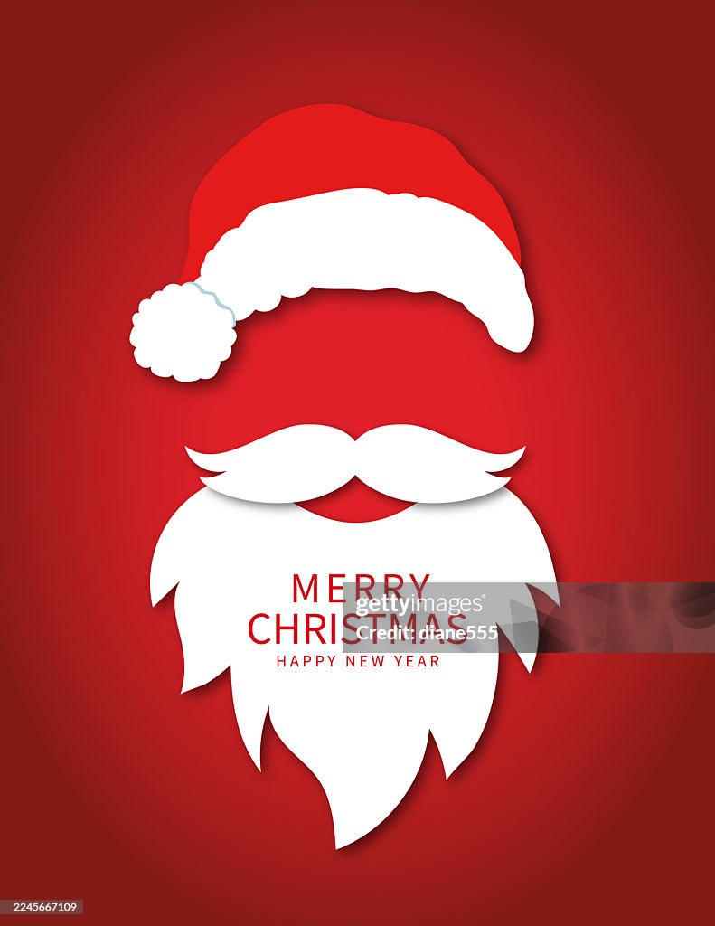 Abstrakte Weihnachtskarten-Vorlage für den Weihnachtsmann