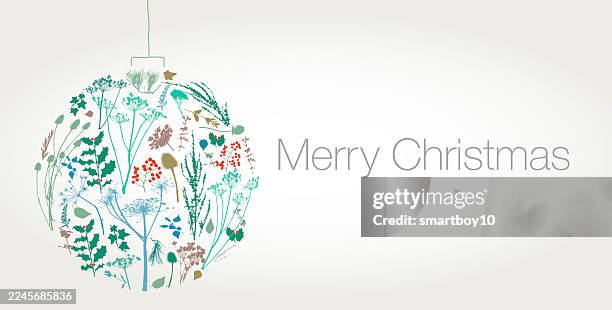 merry christmas - dock leaf stock illustrations