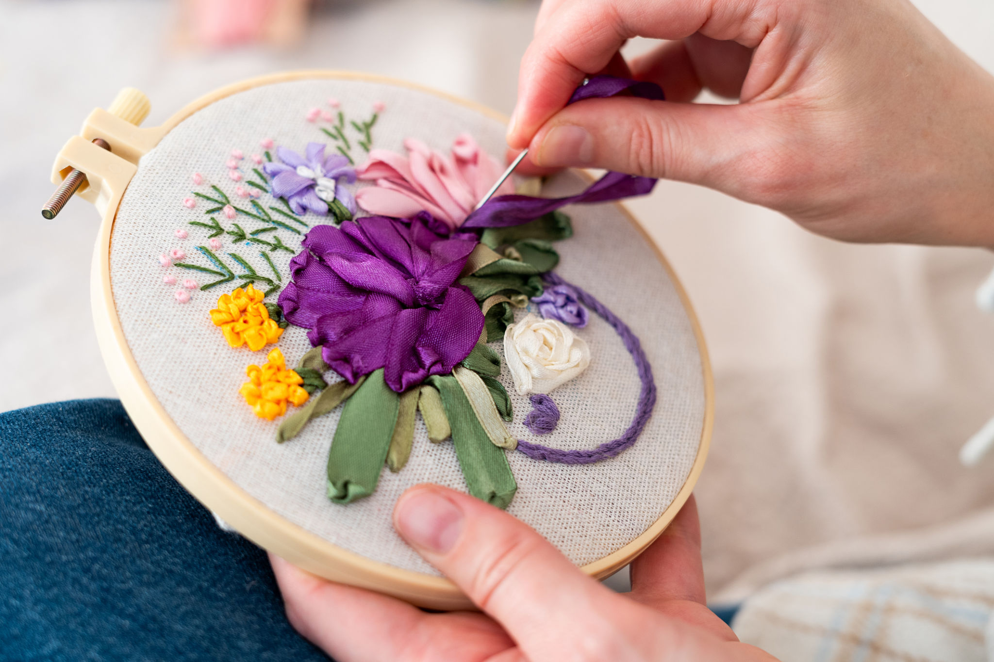 embroidery calming
