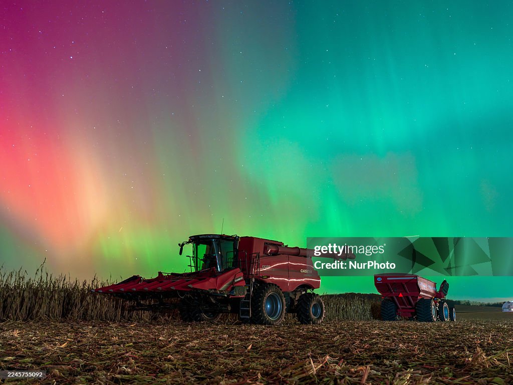 Solar Storm Lights Up Wisconsin Farmland In Rare Aurora Spectacle