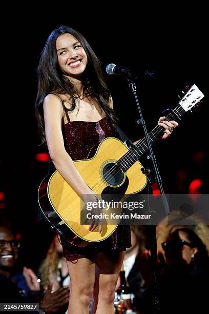 Olivia Rodrigo performs onstage during the 2025 Rock & Roll Hall of Fame Induction Ceremony at Peacock Theater on November 08, 2025 in Los Angeles,...