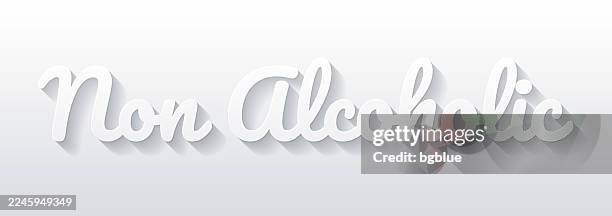 non alcoholic - flat design with paper cut effect on blank background - mocktail stock illustrations