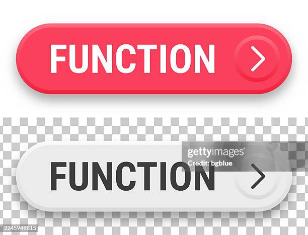 funktion - 3d-klick-web-schaltflächen auf leerem hintergrund - mathematische funktion stock-grafiken, -clipart, -cartoons und -symbole