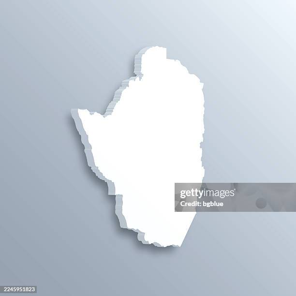 zimbabwe 3d map on gray background - zimbabwe stock illustrations