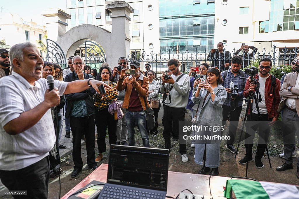 Solidarity Day In Support Of Suspended Media Outlet Nawaat In Tunis