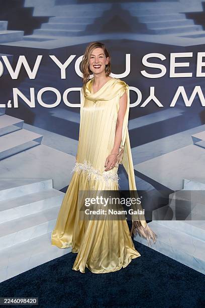 Rosamund Pike attends Lionsgate's "Now You See Me: Now You Don't" New York premiere at The Lighthouse at Chelsea Piers on November 10, 2025 in New...