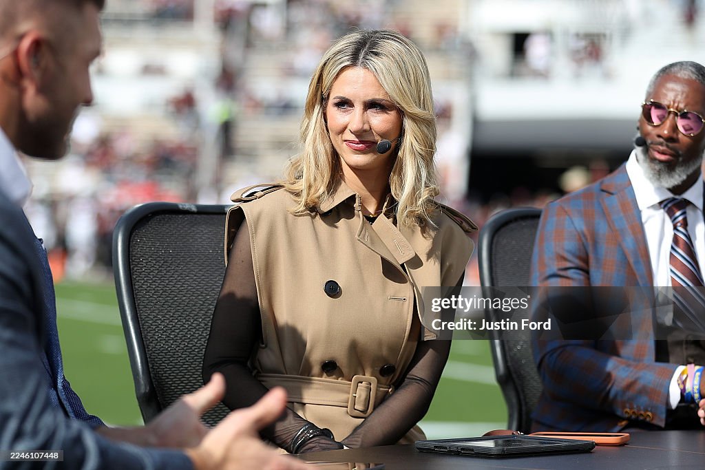 Laura Rutledge Georgia Laura Rutledge of SEC Nation before the game between the Mississippi ...