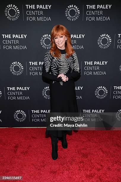 Reba McEntire arrives during the annual Paley Honors Fall Gala at The Beverly Hilton on November 10, 2025 in Beverly Hills, California.