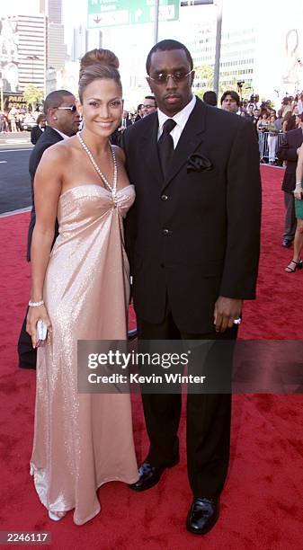 Jennifer Lopez and Sean 'Puffy' Combs arrive at the 1st Annual Latin Grammy Awards broadcast on Wednesday, September 13, 2000 at the Staples Center...