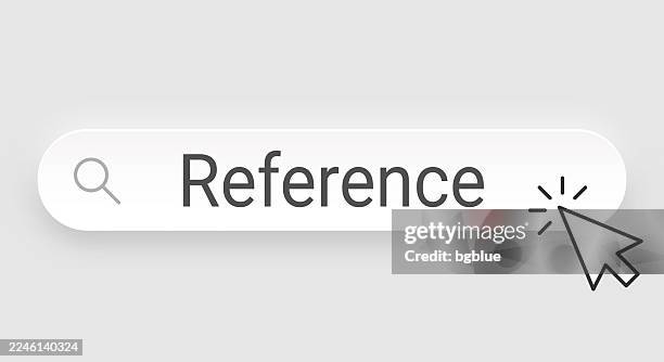 reference - search bar with cursor on blank background - technology research stock illustrations