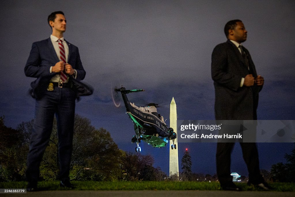 President Trump Departs Washignton For Weekend In Palm Beach