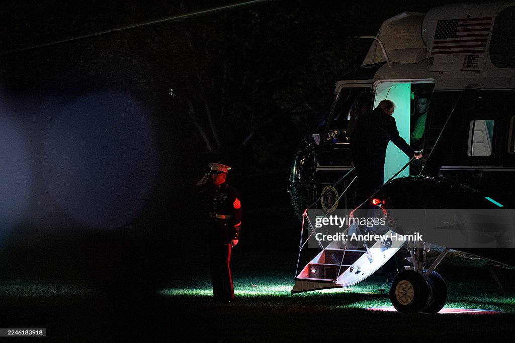 President Trump Departs Washignton For Weekend In Palm Beach