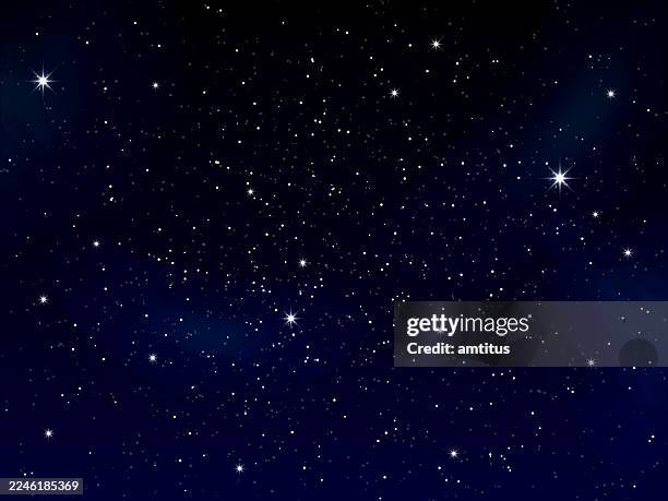 illustrazioni stock, clip art, cartoni animati e icone di tendenza di night cielo - costellazione