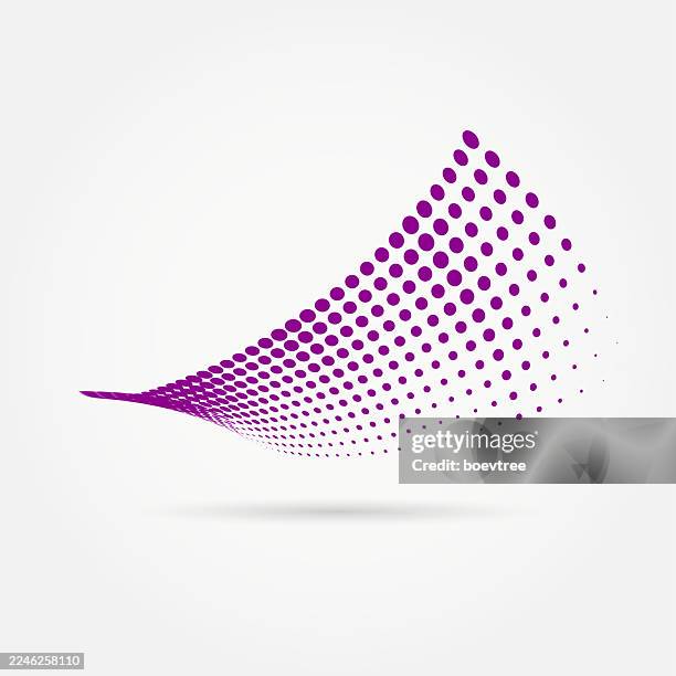 bildbanksillustrationer, clip art samt tecknat material och ikoner med abstract twisted half tone dots texture pattern symbol - optisk illusion