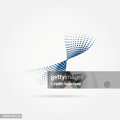 Abstract twisted half tone dots texture pattern symbol Abstract twisted half tone dots texture pattern symbol