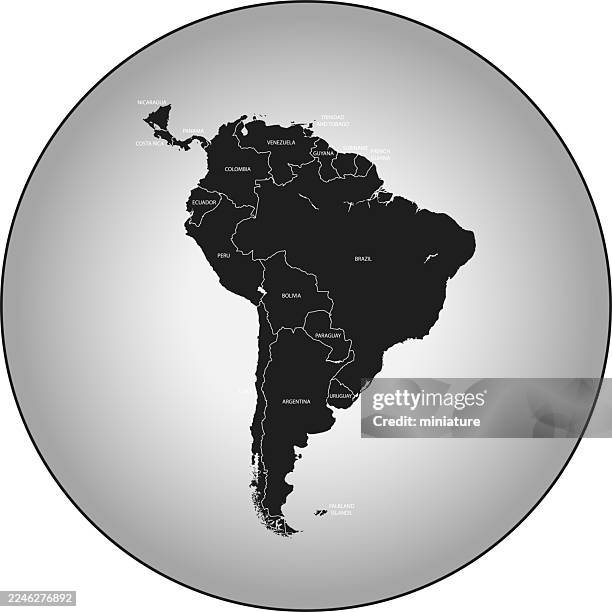 south america map - french guyana stock illustrations