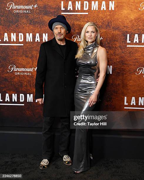 Billy Bob Thornton and Ali Larter attend the Season 2 premiere of "Landman" at Alice Tully Hall, Lincoln Center on November 11, 2025 in New York City.