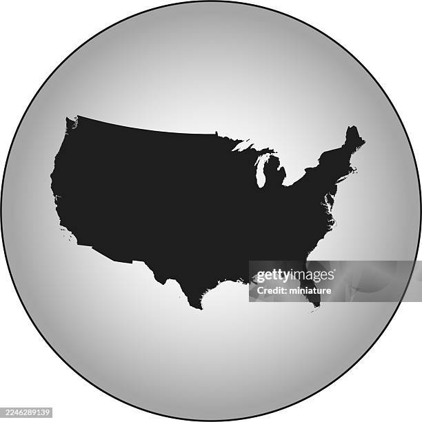 usa map - northern michigan stock illustrations