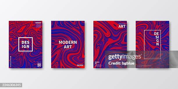 brochure template layout, red cover design, business annual report, flyer, magazine - dark marble texture stock illustrations