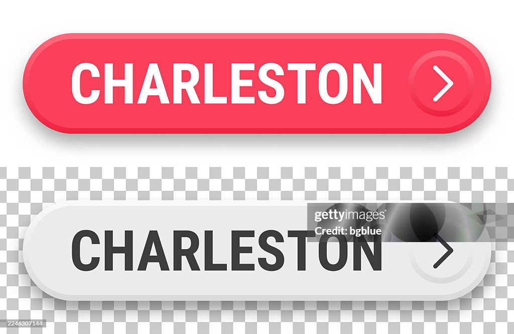 Charleston - 3D click web buttons on blank background