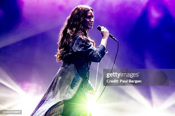 Alanis Morissette performs live on stage at Ziggo Dome on June 26, 2025 in Amsterdam, Netherlands.