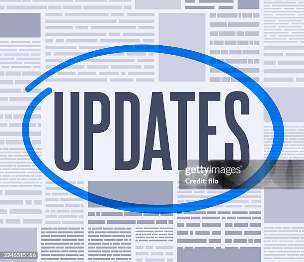 updates what's new newspaper background - ripped headlines stock illustrations