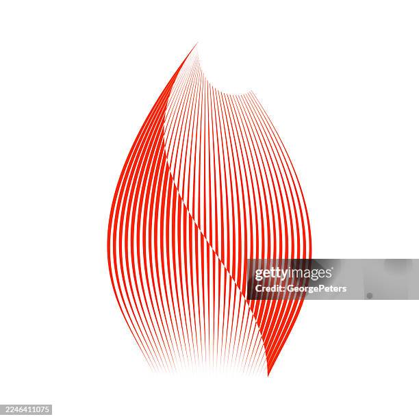 gestreiftes gasflammen-symbol - flamme freisteller stock-grafiken, -clipart, -cartoons und -symbole