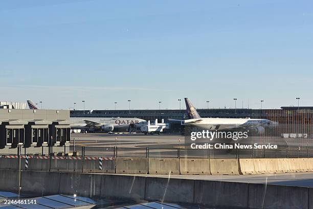 Planes sit parked at Dulles International Airport on November 12, 2025 in Washington, DC. U.S. Airline uncertainty continues with thousands of...