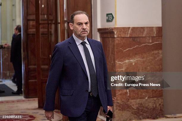 The former minister Jose Luis Abalos on his arrival to a plenary session at the Congress of Deputies, on 13 November, 2025 in Madrid, Spain. Today,...