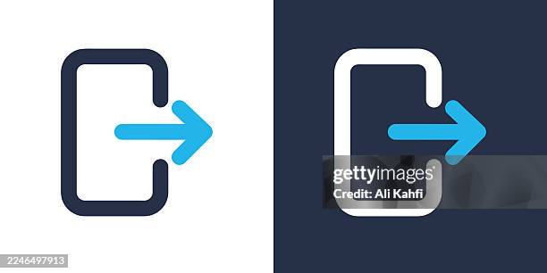 log out glyph solid icon. solid icon that can be applied anywhere, simple, pixel perfect and modern style. - input device stock illustrations