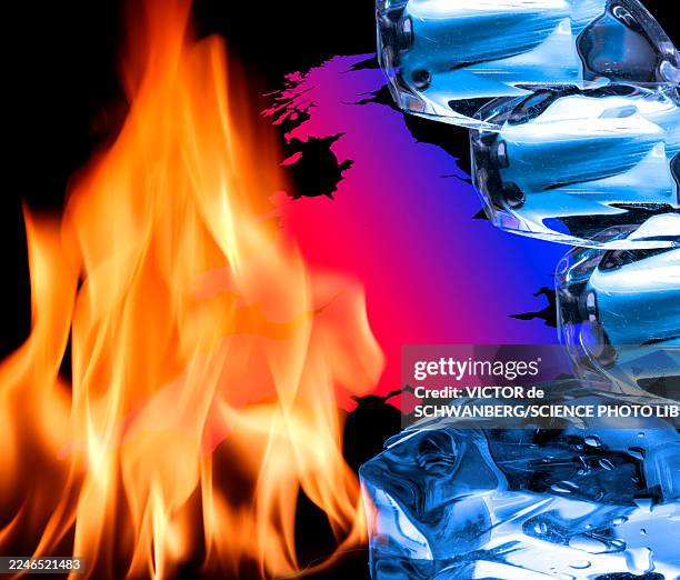 climate and balance, conceptual illustration - environmental science stock illustrations