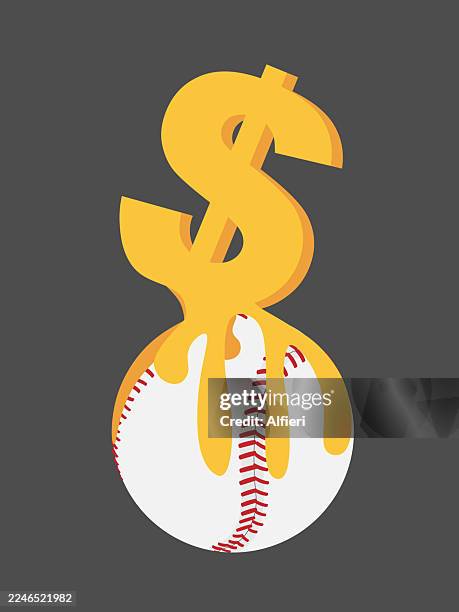 money in baseball - baseball team stock illustrations