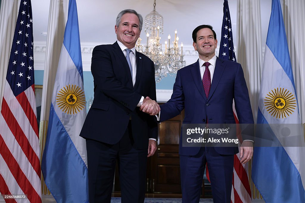 Secretary Of State Rubio Meets With Argentine Foreign Minister Pablo Quirno At The State Department