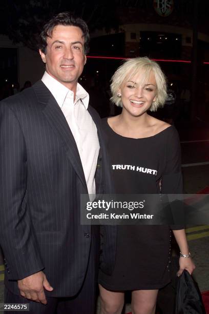 Sylvester Stallone and Rachael Leigh Cook at the premiere of 'Get Carter' at the Bruin Theater, Westwood, Ca. 10/4/00. Photo by Kevin...