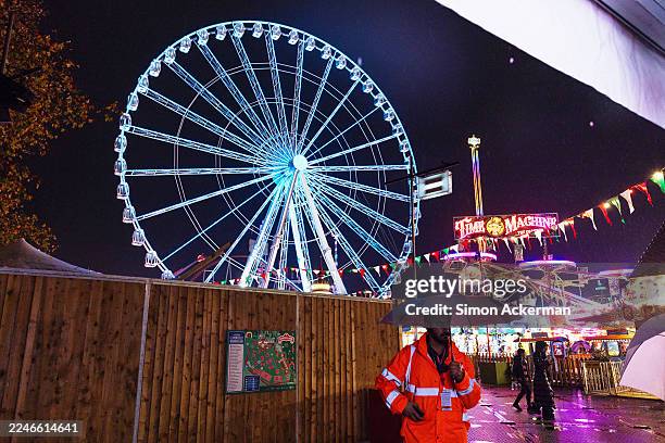 Atmosphere at the VIP preview event for Hyde Park Winter Wonderland at Hyde Park on November 13, 2025 in London, England.