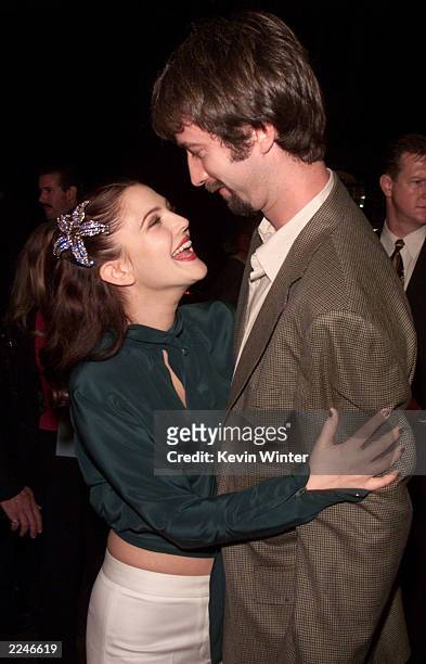 Drew Barrymore and Tom Green at the premiere of 'Charlie's Angels' at the Chinese Theater in Los Angeles, Ca. On 10/22/00. Photo by Kevin...