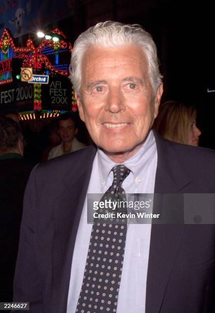 John Forsythe at the premiere of 'Charlie's Angels' at the Chinese Theater in Los Angeles, Ca. On 10/22/00. Photo by Kevin Winter/Getty Images.