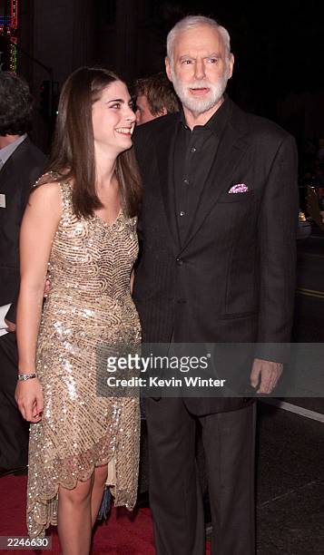 Associate Producer Amanda Goldberg and her father, producer Leonard Goldberg at the premiere of 'Charlie's Angels' at the Chinese Theater in Los...