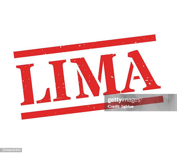 lima - red rubber stamp on blank background - lima stock illustrations
