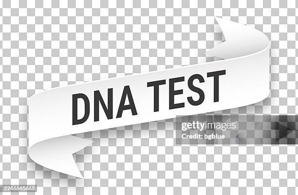 dna test - 3d banner on transparent background - dna test stock illustrations