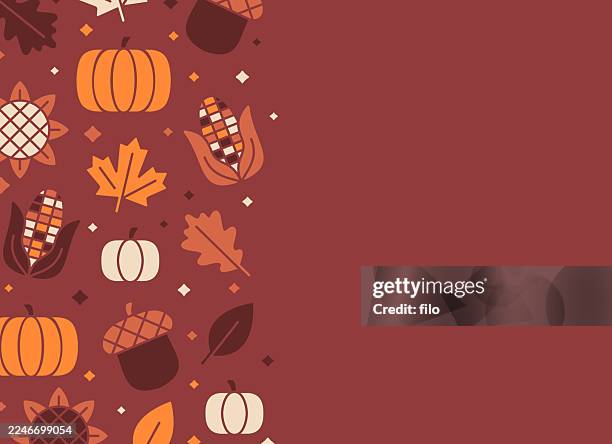 autumn thanksgiving harvest fall frame background - pumpkin patch stock illustrations